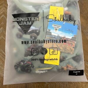 Soul Baby x Monster Jam Bamboo Grave Digger NWT